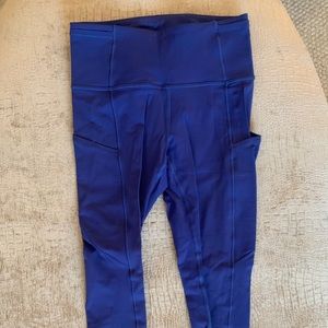 Lululemon Fast and Free Crop 19” Blue